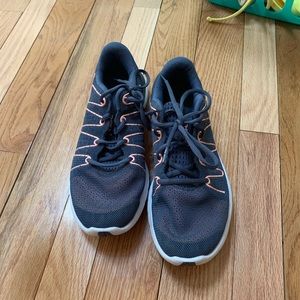 Blue & pink under armour sneakers, size 9